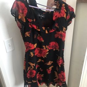 Floral black dress